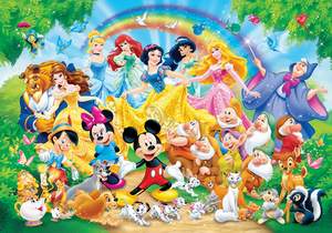 obrázok puzzlí Puzzle 60 Disney Family