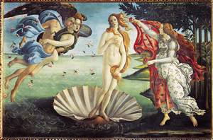 obrázok puzzlí Puzzle 1000 Botticelli, Zrodenie Venuše