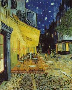 obrázok puzzlí Puzzle 1000 Van Gogh, Nočná terasa kaviarne