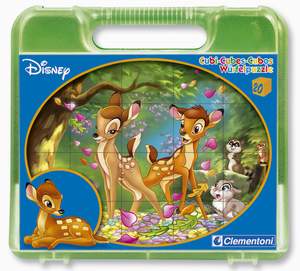 obrázok puzzlí 20 kociek Bambi