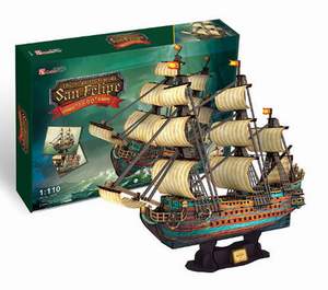 obrázok puzzlí Puzzle 3D San Felipe, Španielska loď