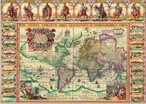 obrázok puzzlí Puzzle 2000 Historická mapa sveta