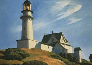 obrázok puzzlí Puzzle 1000 Hopper, Lighthouse at two lights