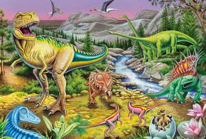 obrázok puzzlí Puzzle 60 Čas dinosaurov